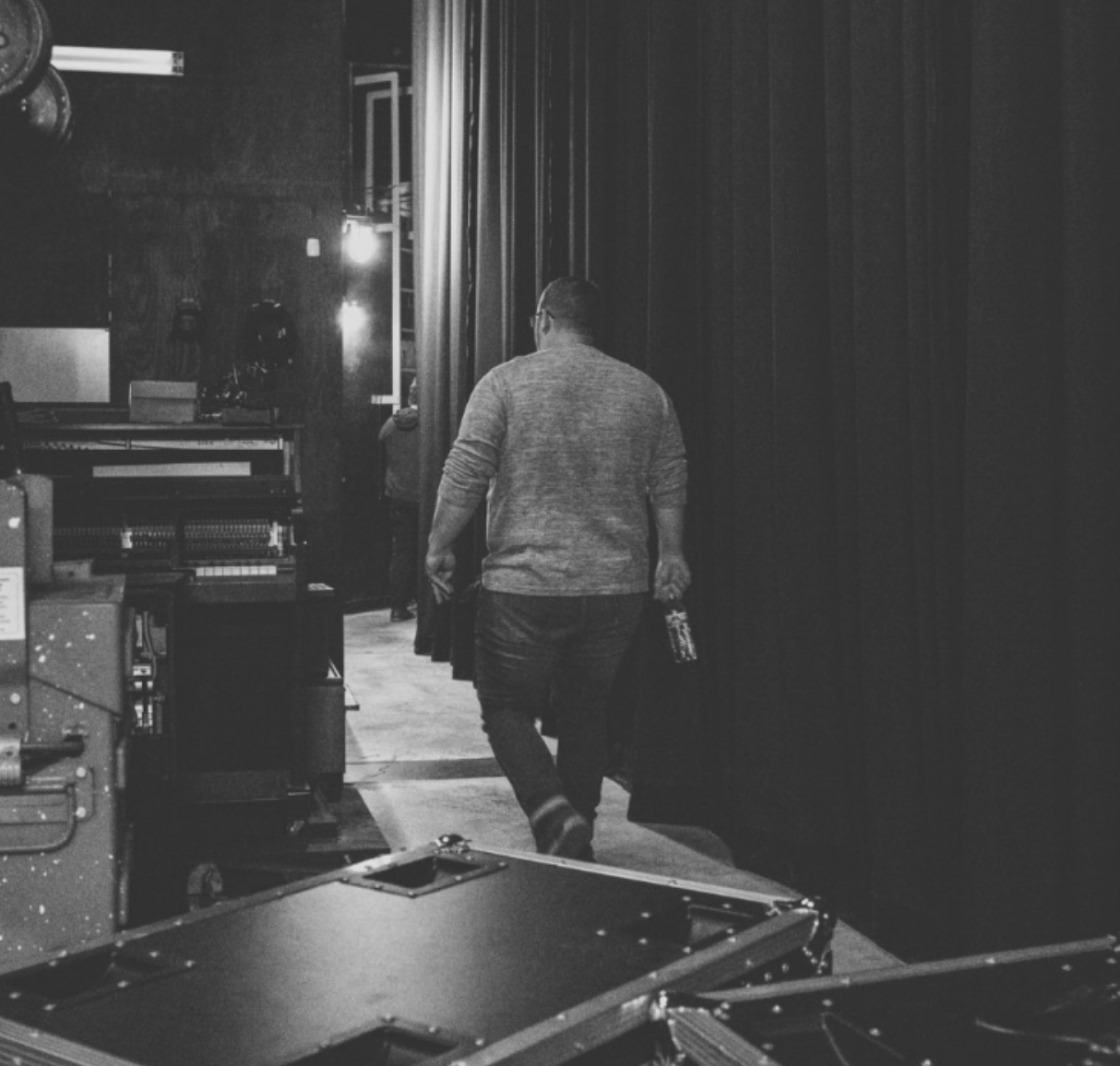 Backstage before the show